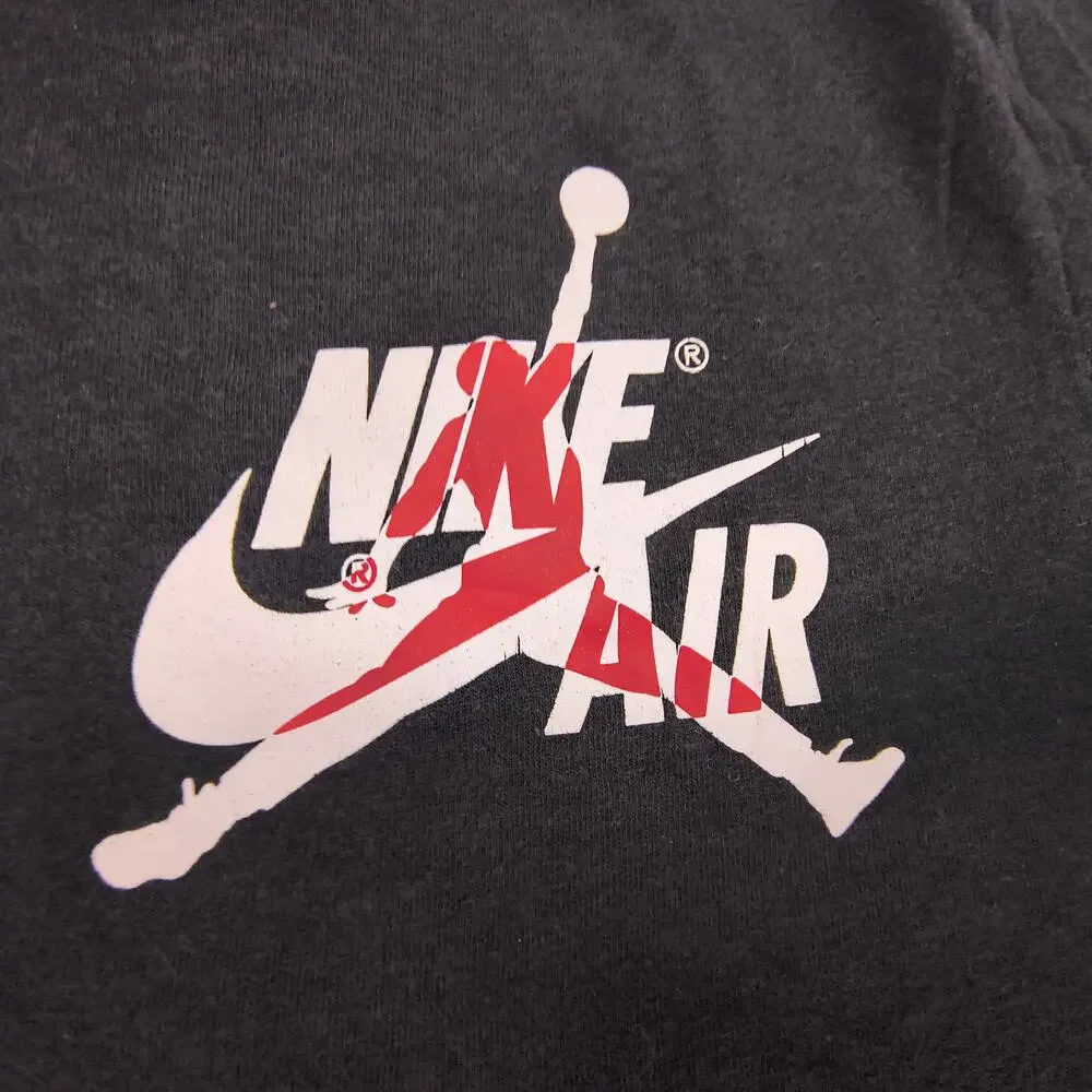 Nike Air Jordan Short Sleeve Graphic Shirt Youth Boys Size Extra Large XL Black